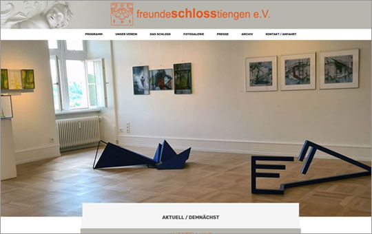 Screenshot - www.freundeschlosstiengen.de