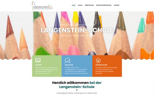 Screenshot www.langensteinschule.de