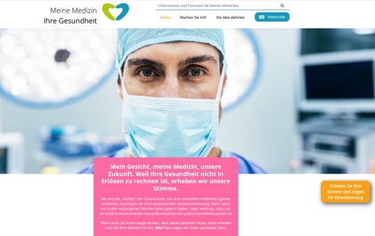 Screenshot www.meinemedizinist.de